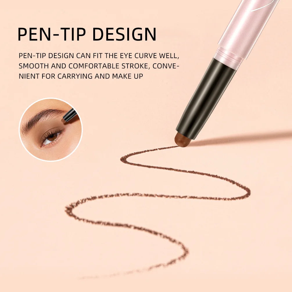 12 Colors Lazy Eye Shadow Stick Pearl Glitter Brightening Highlight Eyeshadow Silky Long Lasting Shimmer Makeup Matte Tool