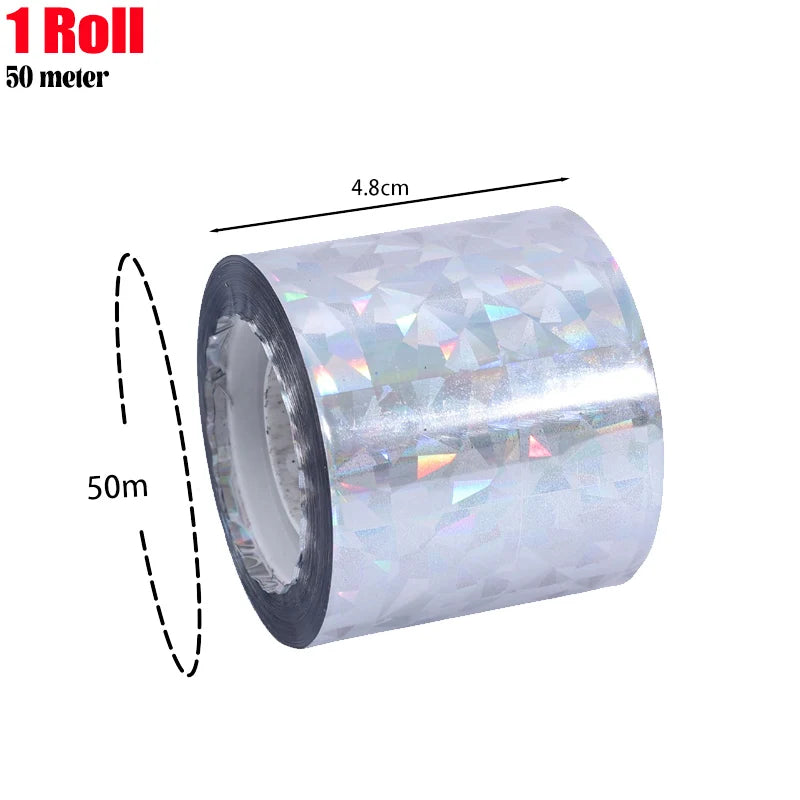 4 Rolls Set Protect your Garden Bird Scare Tape Anti Bird Flashing Reflective Ribbon Tapes Double-Sided Birds Repellent Keep Pigeons Away Garden Pest Control Home Garden Tools Sets