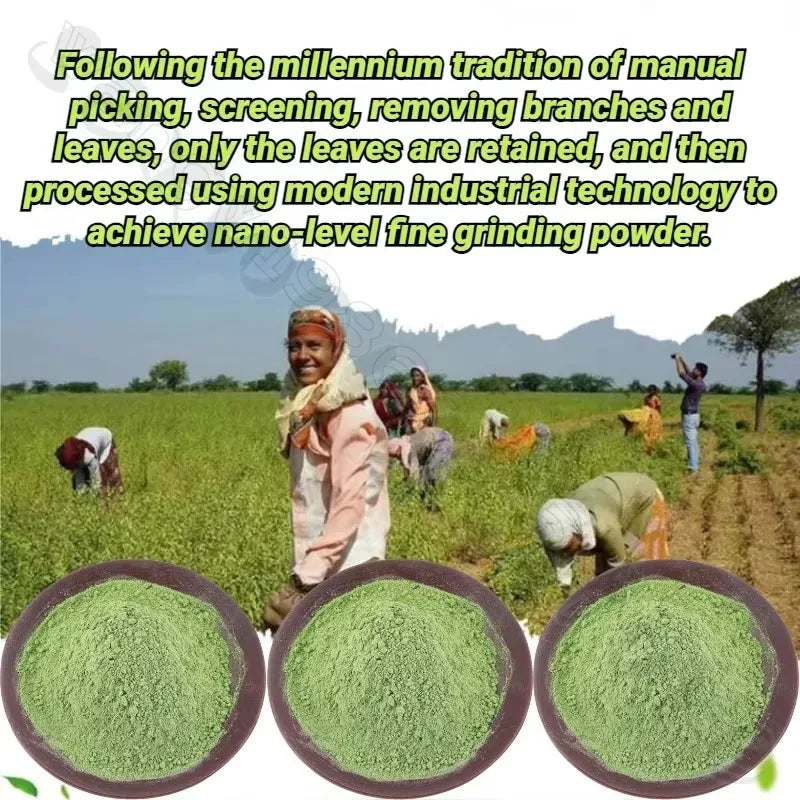 1000g  Natural Pure from Uzbekistan Grass Powder  Hair Coloring Nourishes Hair Roots, Hairline, Thick Eyebrows, Beard Growth Women Men Hair Care Supplies