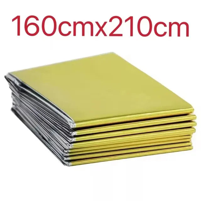 2 Person Emergency Shelter Survival Tent Kit Mylar Tube Tent Sleeping Bag Waterproof Outdoor SOS Thermal Blanket Reusable Travel Camping Survival Supplies