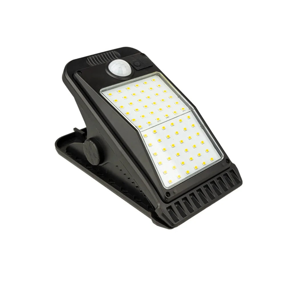 Super Bright Solar Clip Lights IP65 Waterproof Portable Human Body Induction Lighting Body Sensor Camping Garden Wall Light Home Lighting Accessories