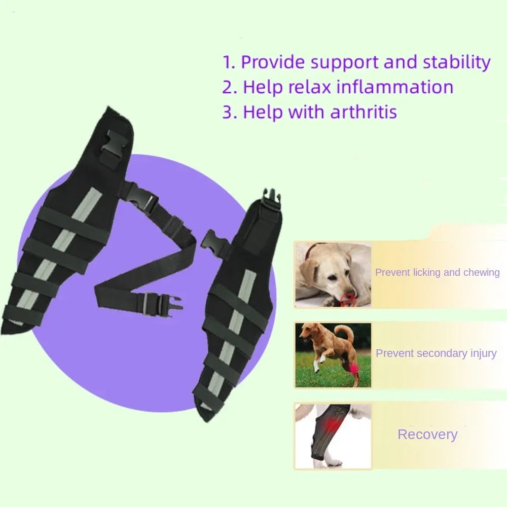 Pet Puppy Knee Pads Dog Back Leg Braces for Injured Dogs Support Brace Injury Joint Wrap Recover Protector Dog Accessories