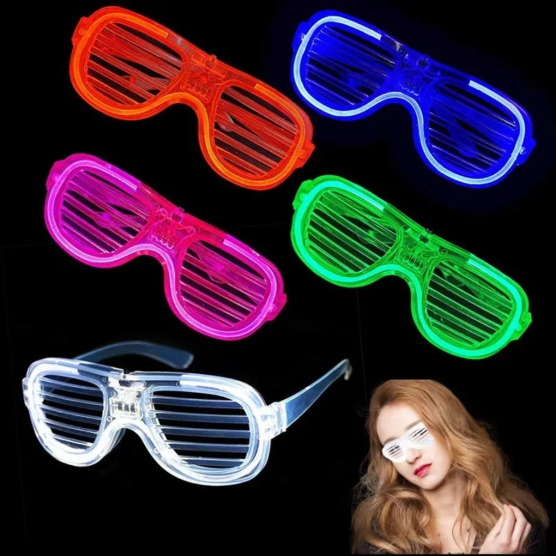 1/10/20 PCS Set LED Luminous Earrings Scrunchies Glowing Hairband Girl Light Up Hair Scrunchy Rave Festival Party Night Clubwear Headwear Supplies Hair Accessories