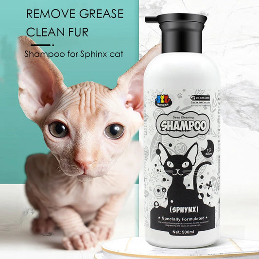 500ML Canadian Sphinx Cat Shampoo Body Wash Pet Cat Hairless Cat Special Body Wash To Oil Control Oil