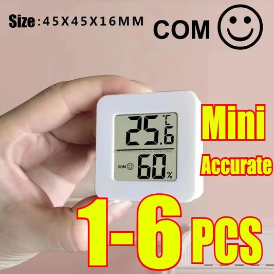 NEW Arrivals 4/6PCS Set Mini Digital Thermometer Hygrometer Indoor Temperature  Electronic Monitor Hygrometer Outdoor Room Baby Living Room Home Smart Devices