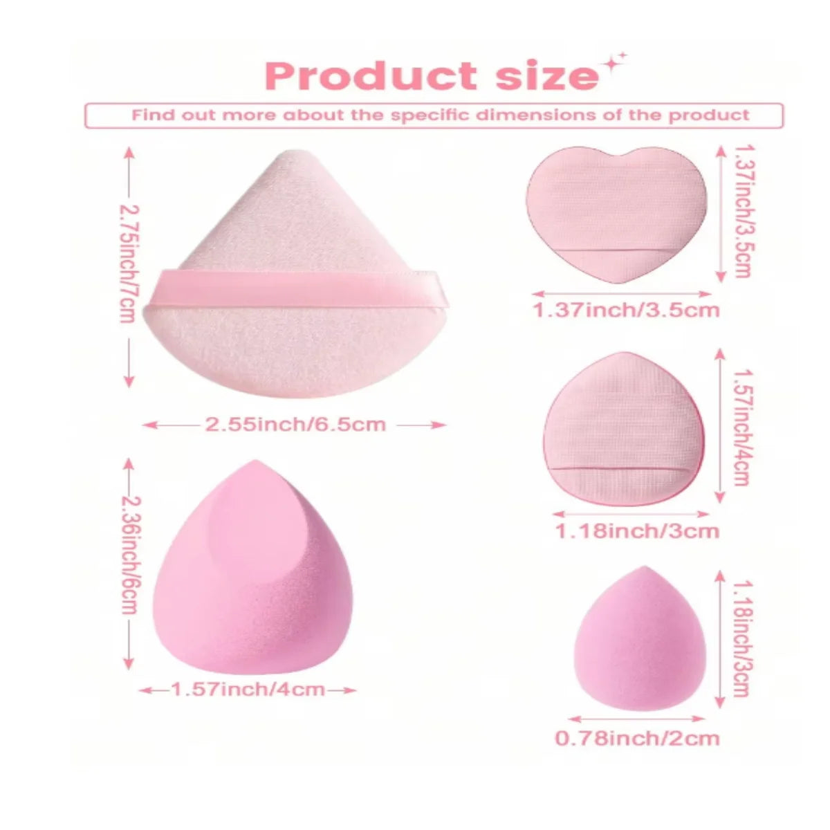 NEW Arrivals 4 Colors Set Face Make-Up Tool Set With Organizer, Large Beauty Eggs Fan Puffs Mini Beauty Eggs Thumb Puffs Make-Up Sponge Puffs Women Cosmetic Accessories