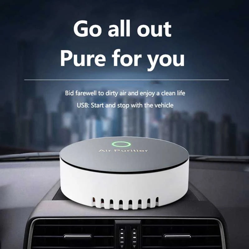 Midea New Car 15 Million Negative Ion Air Purifier Purification Portable USB Oxygen Cleaner Ozone Generator For Home Car Deodorant