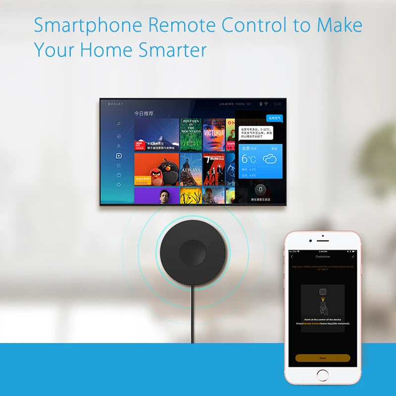 Professional APP Control TUYA Wi-Fi IR RF Smart Universal Remote Control Voice Activated Controller for Alexa Google Home AC TV Appliances