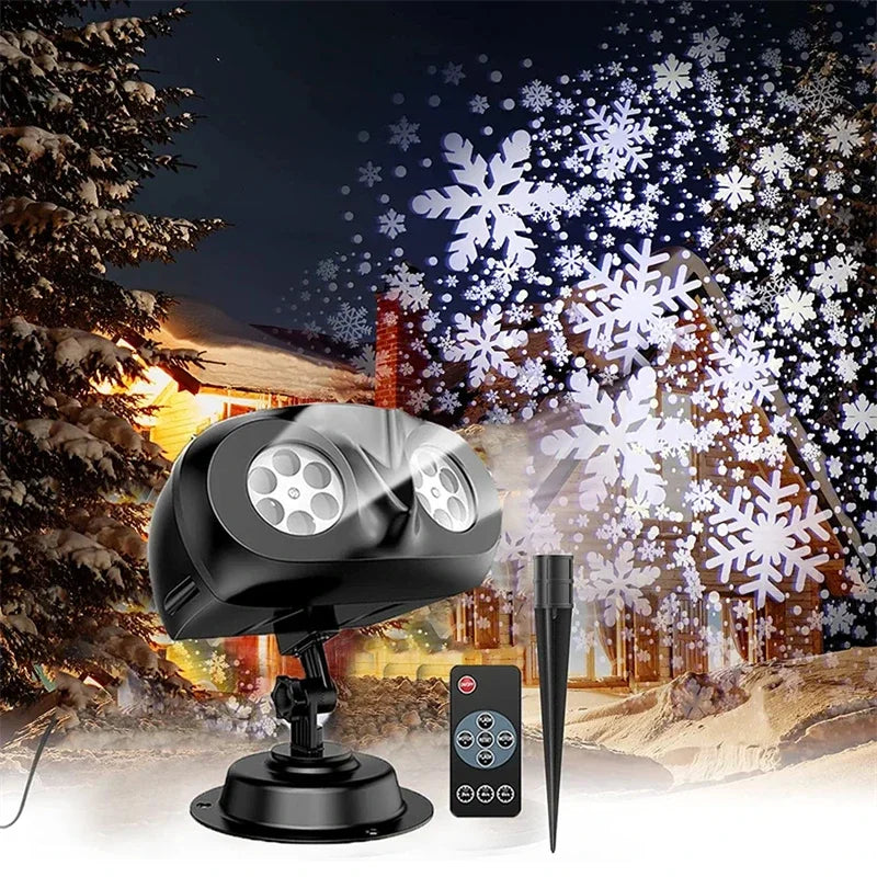 New Arrivals Christmas New Year Eve Snowfall Projector Lights Owl Shape Home Outdoor Entertainment Highlight Landscape Dynamic LED Snowflake Projection Lamps Electronics Accessories Devices Supplies