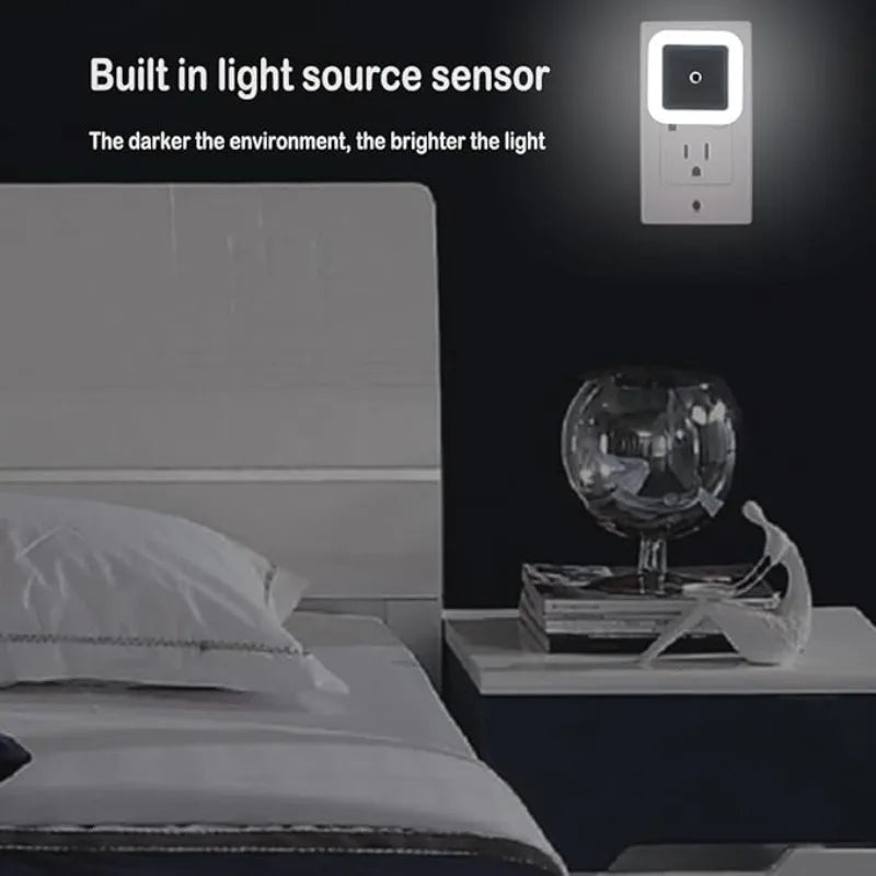NEW Arrivals 6PCS Set Plug in Night Light Intelligent Sensor Sunrise To Sunset Sensor LED Light Suitable for Kitchen Bathroom Bedroom Corridor