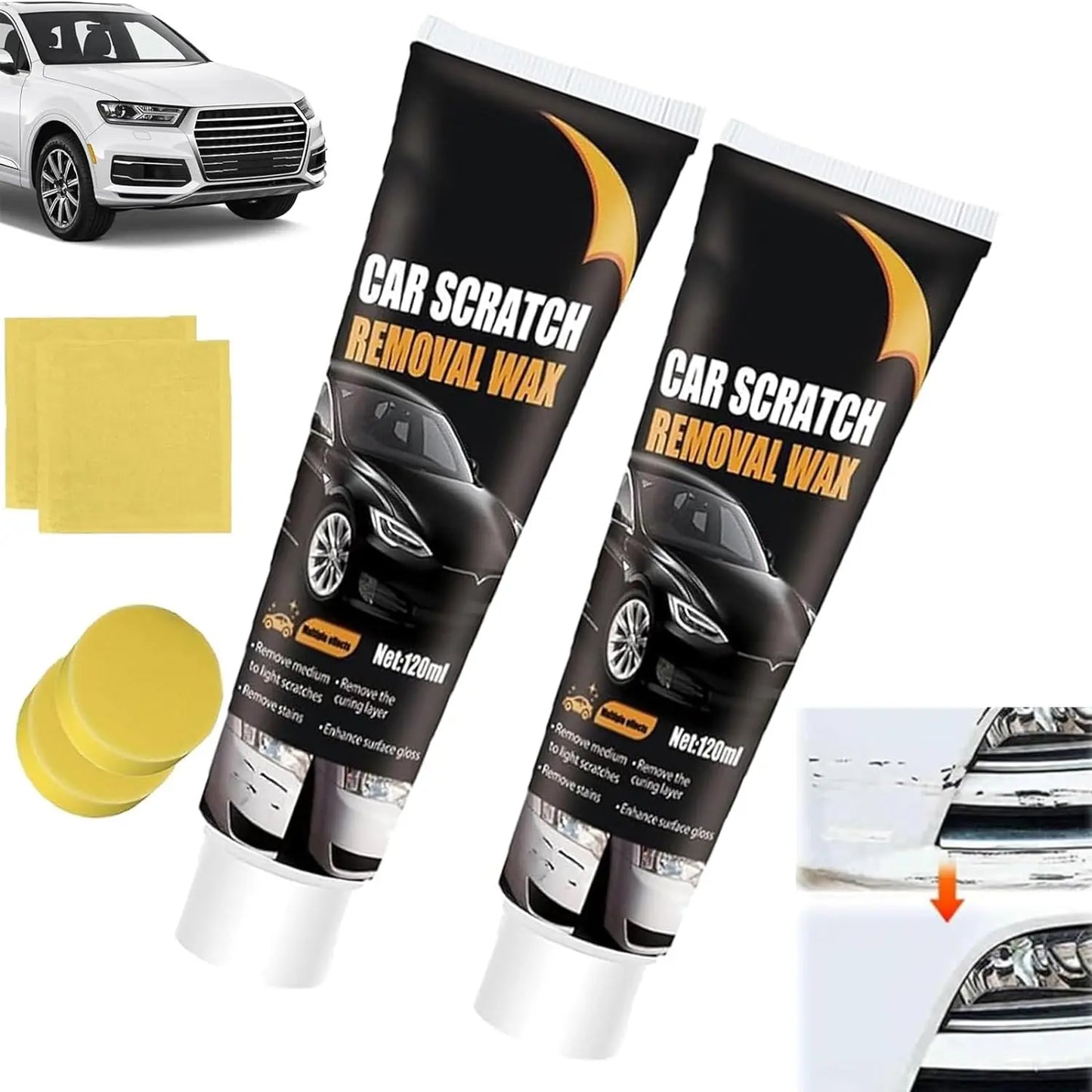 3-10PCS Car Scratch Repair Paste New Car Scratch Remover for Vehicles Premium Scratch Remover Kit with Wipe Sponge for Vehicles