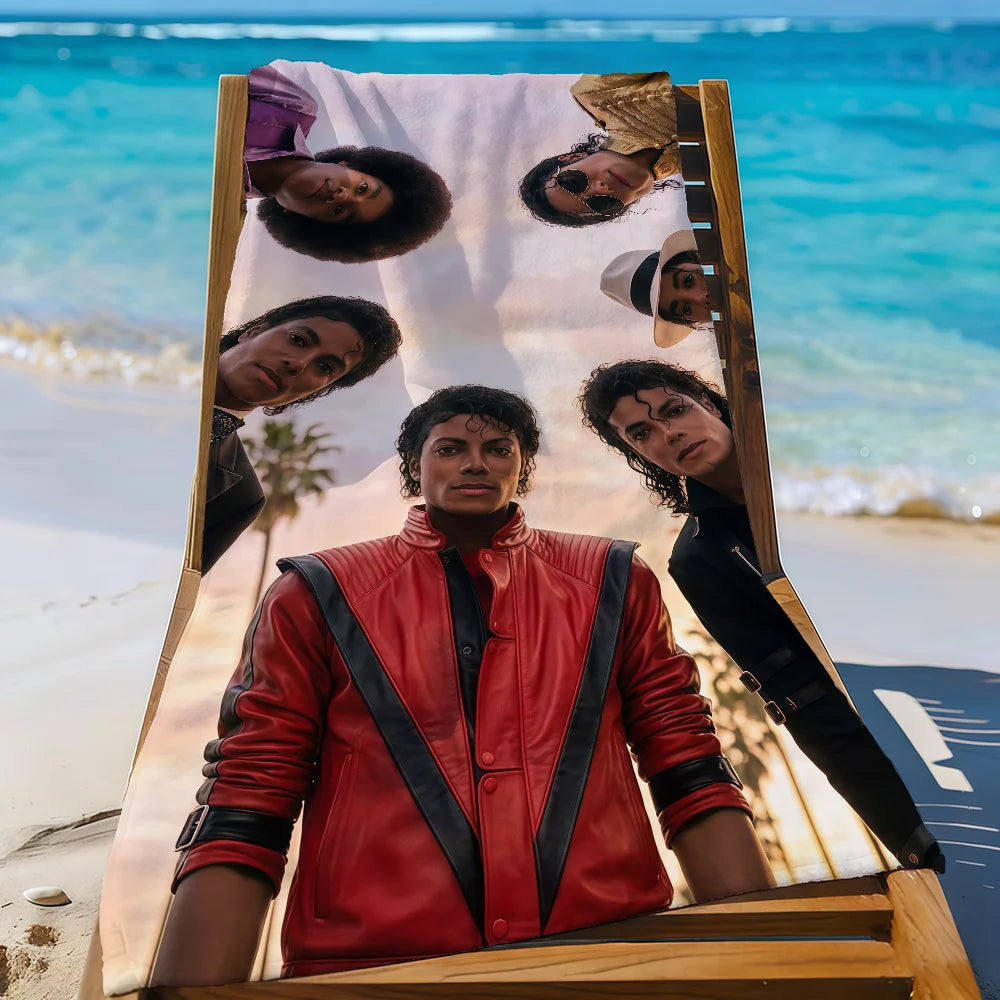Michael Jackson 70x140cm - 150x260cm 7 Sizes Bathing Shower Towel Sports Quick Dry Travel Beach Camping Gear Sandproof Soft Light Large Beach Towel