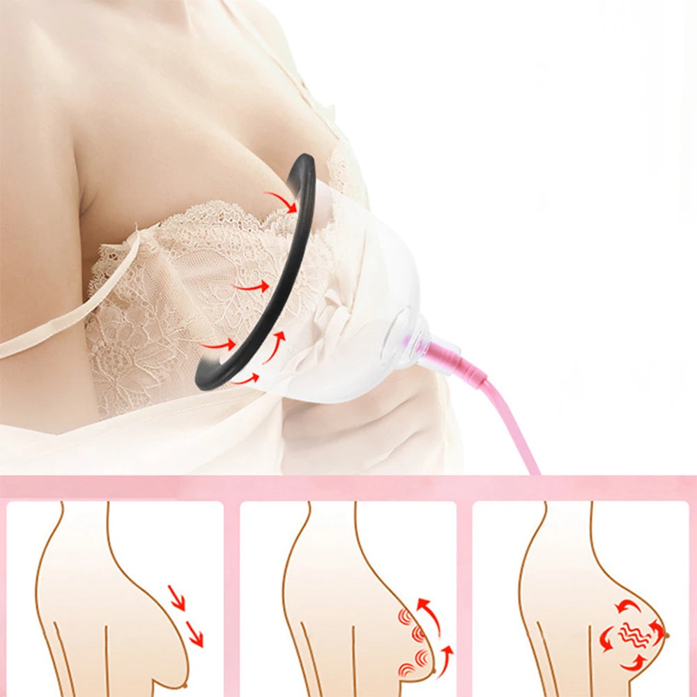 Electric Breast Enlargement Massager Pump Suction Machine Vacuum Therapy Butt Enhancement Massage Device Cupping Cups Lifting