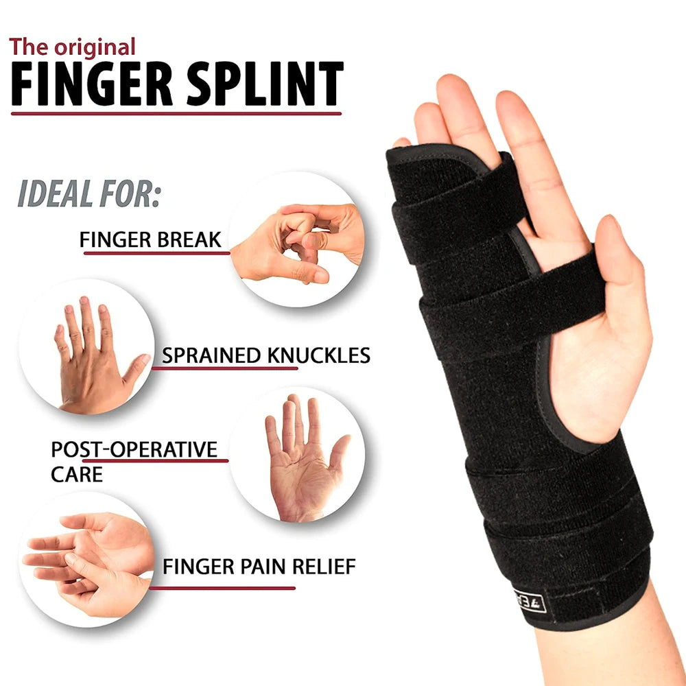 Adults and Kids Boxer Finger Splint Aluminum Hand Brace, Pinky Finger Splint for Little Finger Cast, Finger Immobilizer Straightener Corrector, Splint Support