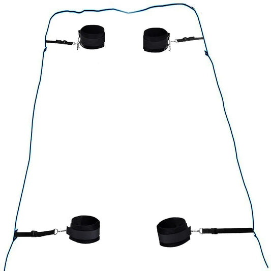 Sexual Bondage Restraints BDSM Bed Sex Toy Adjustable Handcuffs Wrist and Ankle Cuff Restraints Erotic Couple Games Gear Kit