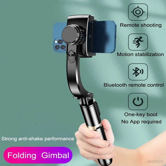 NEW Gimbal Stabilizer Selfie Live Streaming Videos Photography Selfie Stick Foldable Wireless Tripod with Bluetooth Shutter Monopod for IOS Android Mobile Cell Phones Accessories Electronic Products