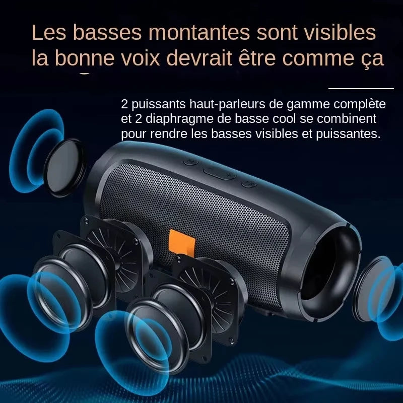 200W NEW Portable Bluetooth Speaker Wireless High Fidelity Surround Sound Box Outdoor Camping Picnic Hiking Waterproof Camping Party Loudspeaker