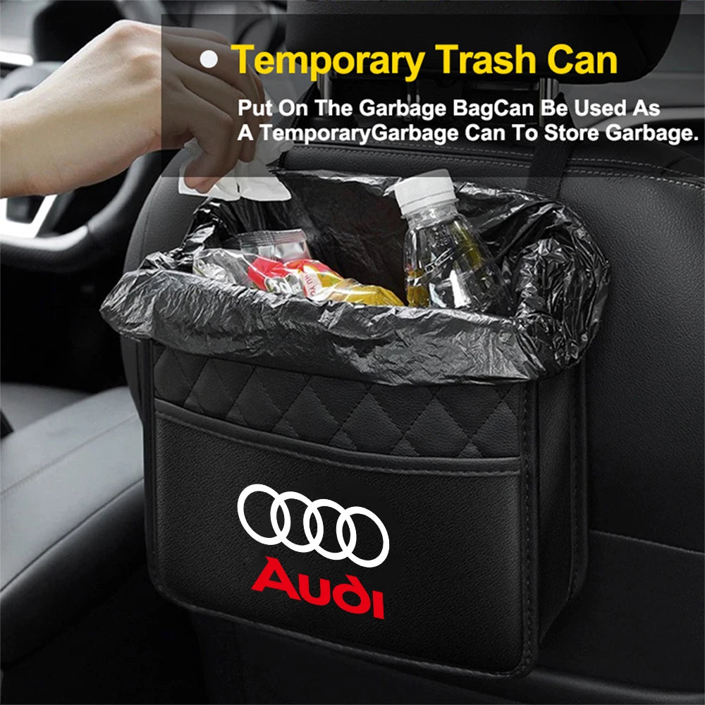 AUDI Logo Car Storage Hanging Bag Auto Capacity Pouch Storage Bag for Audi A3 8P 8L 8V A4 B8 B6 B7 B9 A6 C6 C7 S5 A7 A5 Q5 Q3 TT A1