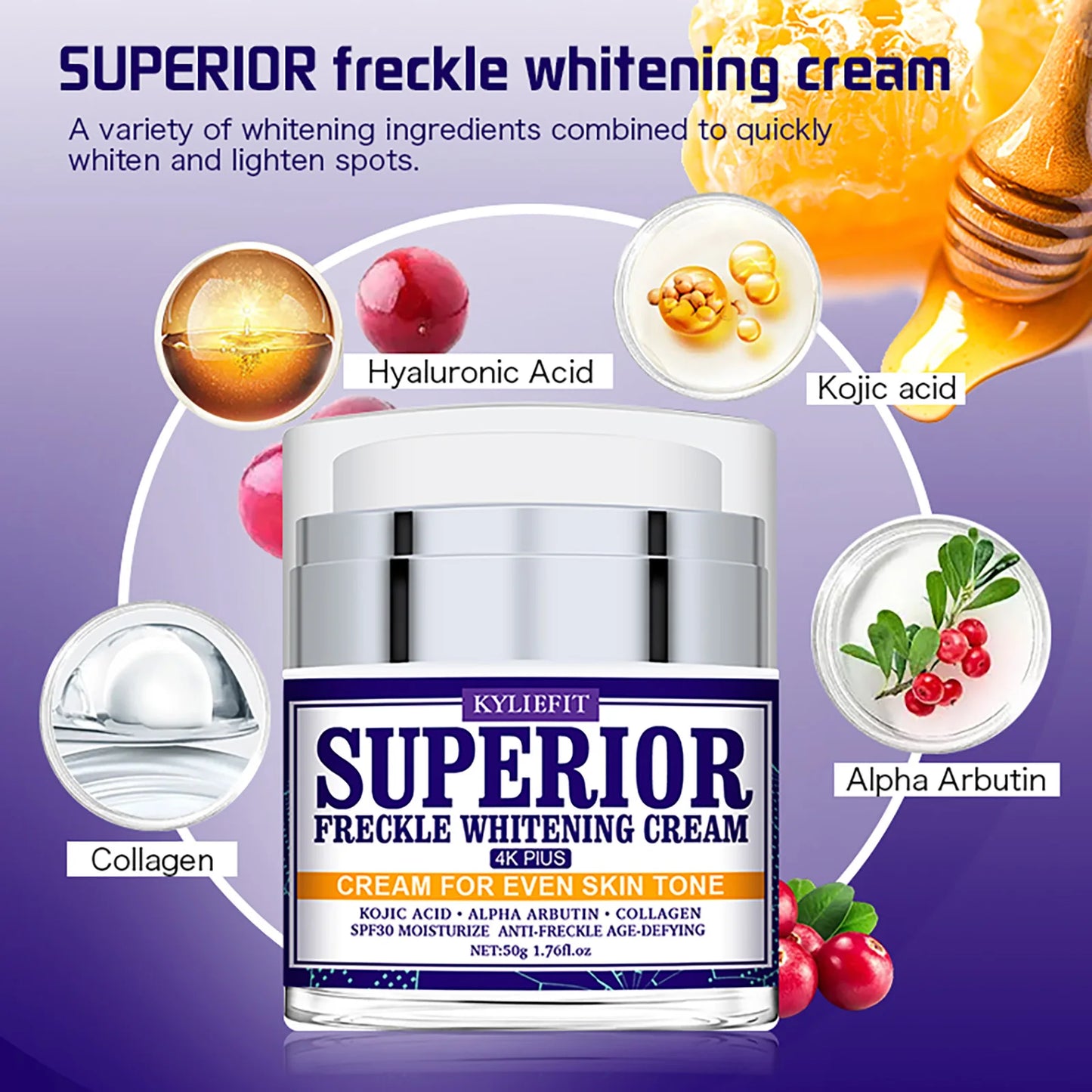 KYLIEFIT Dark Spot Remover for Face, Hyperpigmentation, Melasma, Freckle, Sun Spots Removal, Whitening Cream for Women and Men