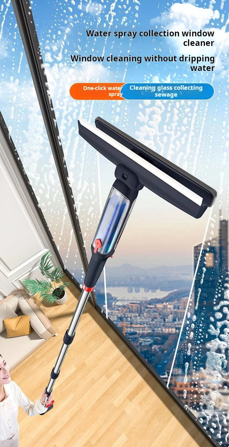 NEW Window Cleaner Mop Household Multifunctional With Silicone Scraper Glass Spray Washer for Glass Outdoor Window Cleaning Tool