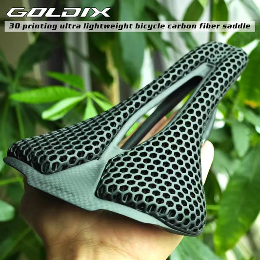 NEW Arrivals 3D Printing Bicycle Carbon Fiber Saddle Ultra Light Highway MTB Racing Saddle Bicycle Cushion Bicycle Seat Accessories