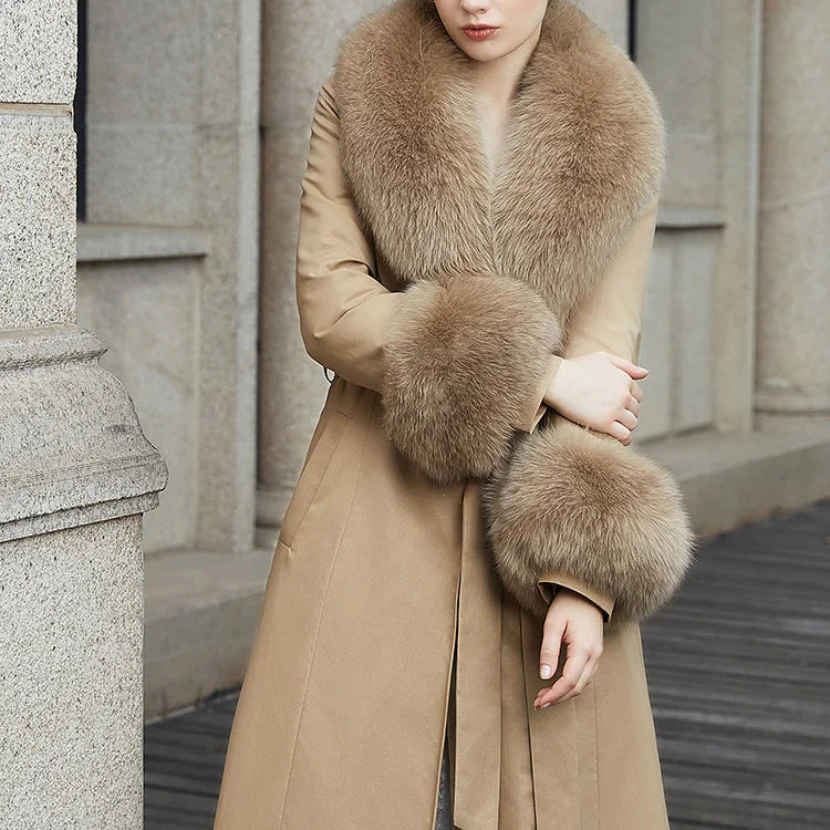 NEW Arrivals 6 Colors Set Women Winter 100% Natural Fox Fur Scarf Jacket Fur Collar Authentic Neck Scarves And Cuff Set Luxury Fox Fur Warm Neck Warmers Ladies Luxury Fashion Apparel Accessories