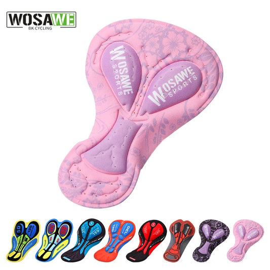 WOSAWE Cycling Pant Underwear Cushion Shockproof 5D Pads inside pants Bike Bicycle Riding Base Cushion 3D Gel Pad Men Women