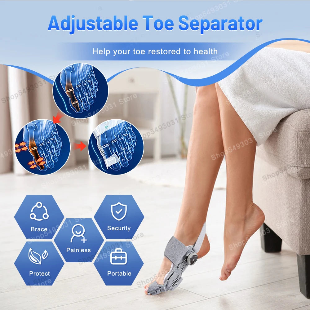 NEW Arrivals Bunion Corrector Unisex Foot Hallux Valgus Braces Rotatable Separator Straightener Adjustable Pedicure Finger Corrector Sports Medical Devices Set Supplies Health Care Products