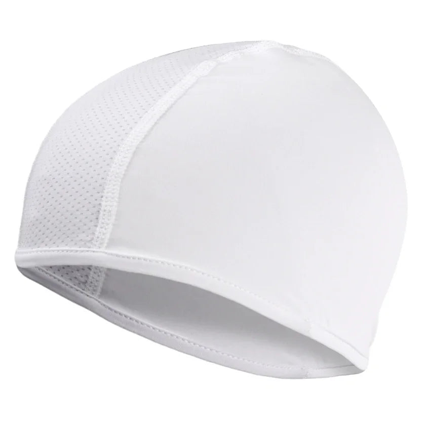 NEW Arrivals 2PCS Set White/Black Color Bicycle Motorcycle Helmet Inner Cap Hat Quick Dry Breathable Hat Racing Cap Under Helmet Beanie Cap Outdoor Travel Running Hat Sports Supplies