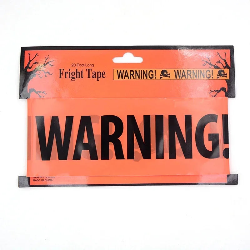 Halloween Warning Tape Bloody Handprints Signs Halloween Props Danger Warning Line New Isolation Belt Party Outdoor Garden Decor