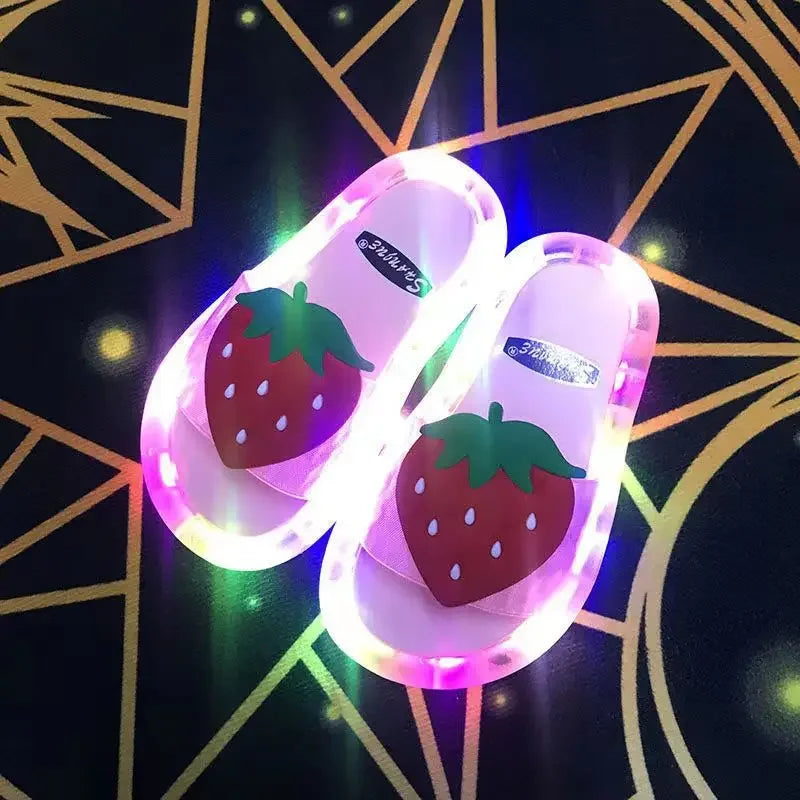 Luminous Children's Slippers Unicorn Crystal Shoes Sparkling Lights Boys and Girls Will Shine in The Cool Slippers Footwear Accessories Supplies