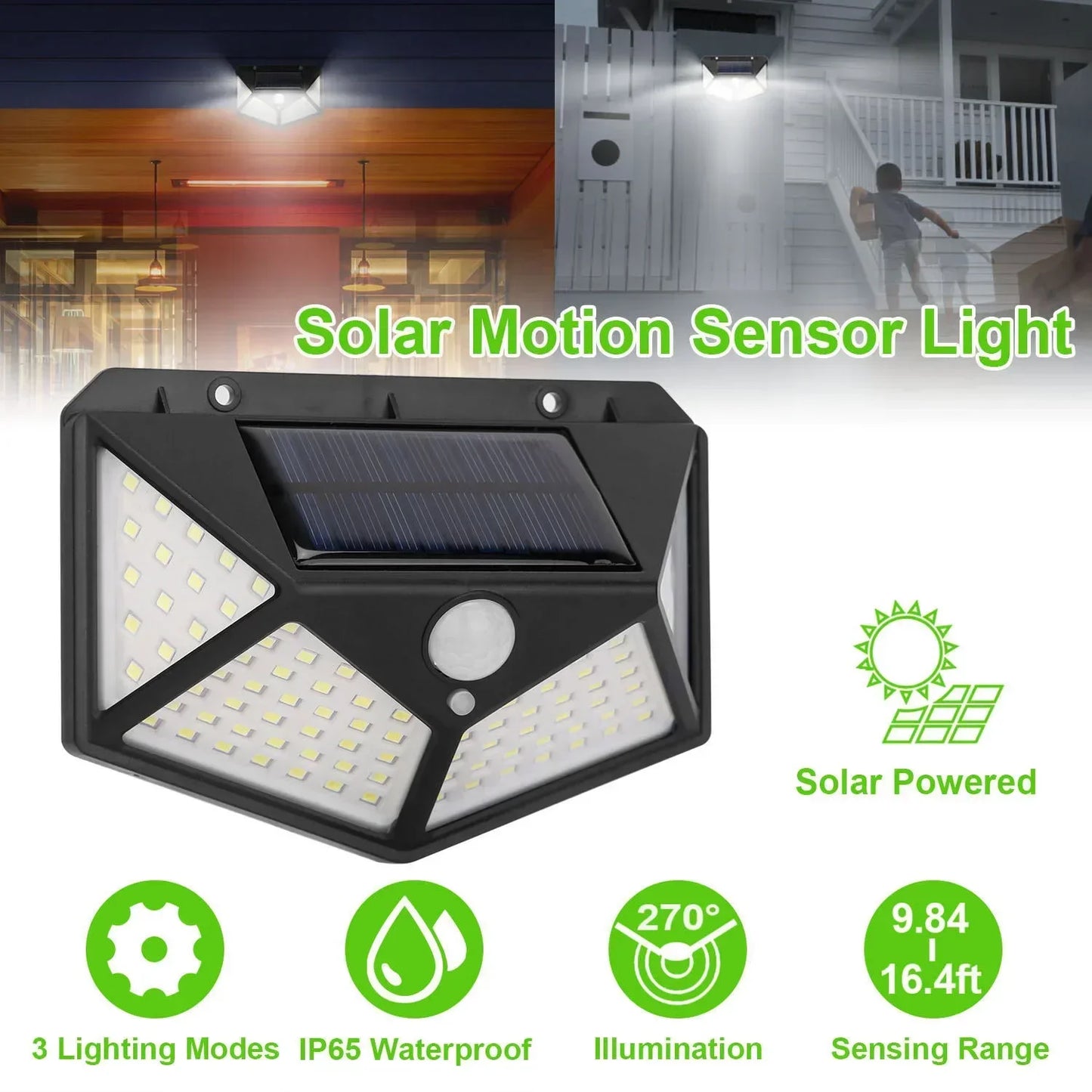 NEW Arrivals Motion Sensor with Lithium Battery Multifunctional Solar Lamp Outdoor Garden Decoration Solar LED Light Waterproof Sunlight Powered Spotlight Home Outdoor Lighting Accessories