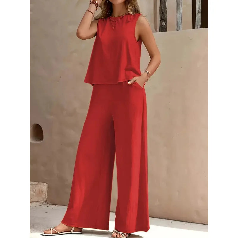 10 Colors 2 PCS Set S-XL UK Size Casual Ladies Woman New Matching Outfits Female Summer  Clothing Suit