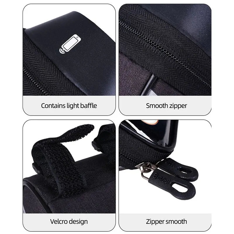 Bike Bag 1L Frame Front Tube Cycling Bag Bicycle Waterproof Phone Case Holder 7 Inches Touchscreen Bag Accessories