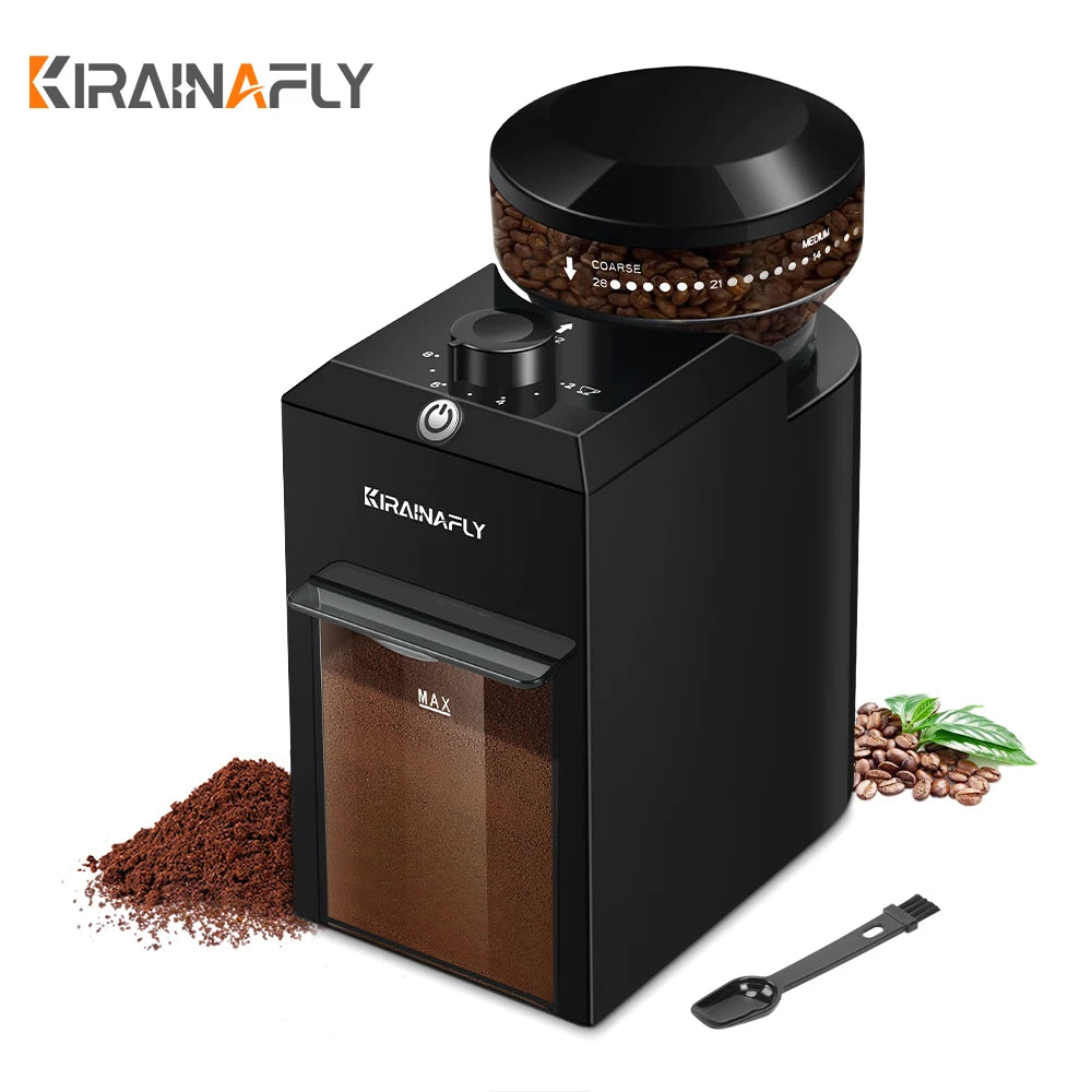 Low-Price Sales are Limited NEW Electric Burr Mill Coffee Grinder Automatic Coffee Bean Grinding With 28 Grind Settings For Espresso French Press Drip 2-12 Cup Travel Outdoor Camping Coffee Machine
