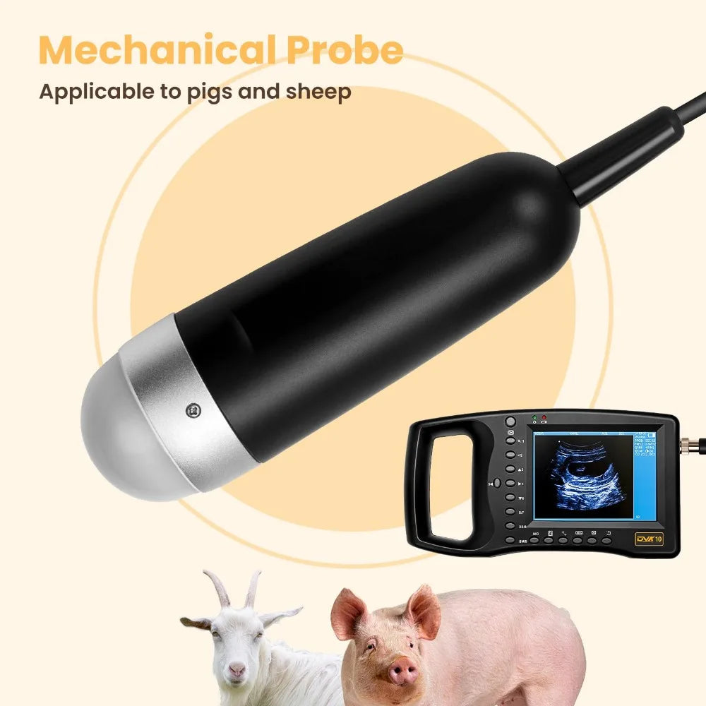 HOT SALE Portable Veterinary Ultrasound Scanner, Vet Pregnancy Ultra Machine with 3.5MHz Convex Probe for Horse Pig Sheep Goat Dogs Cow  Animals
