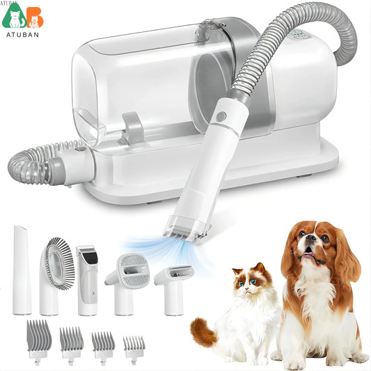 Pet Grooming Vacuum & Dog Grooming Kit with 2.3L Capacity Larger Pet Hair Dust Cup Dog Brush for Pet Hair Vacuum Cleaner