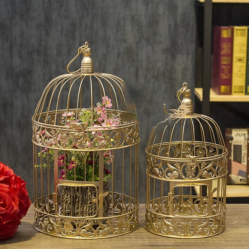 European-Style Pastoral Iron Craft Bird Cage Decoration Shop Window Decoration Wedding Scene Festival Party Photography Props