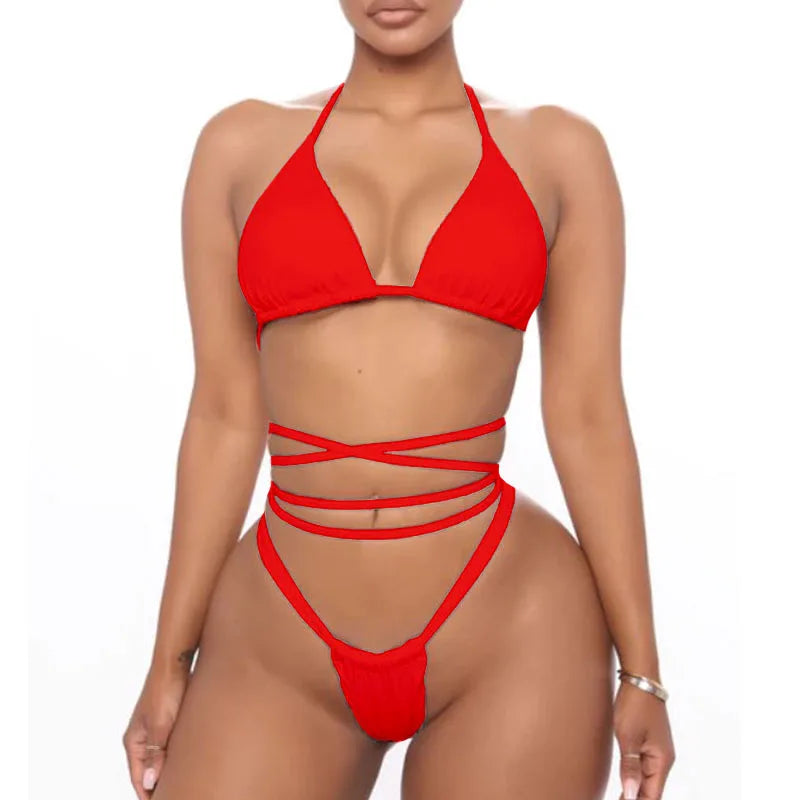 2 PCS Set S-XL Size Y2k Sexy High Waist Gothic Bikini Print Swimsuit Women Swimwear Push Up Set Brazilian Bathing Suit Summer Skull Wear Swimming Apparel Sets