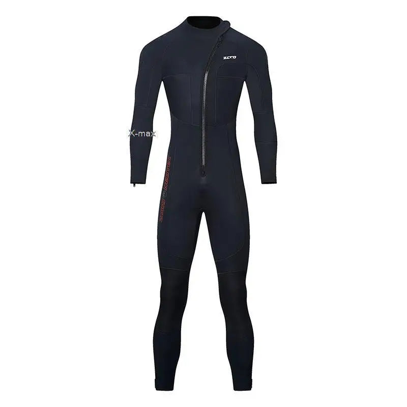 S-3XL Plus Size 5MM Neoprene Men's Long Professional Wetsuit  Neoprene Material Warm Fleece Lining Outdoor Swimming Kayaking Surfing Drifting Diving Scuba Snorkeling Underwater Fishing Wetsuit