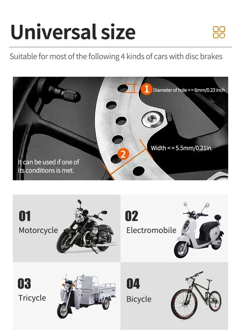 NEW Arrivals Disc Brake Alarm Lock, 5 Colors Full Set Anti-Theft and Theft Prevention, Bicycle Motorcycle Anti-Theft Alarm, Electric Scooter, Bicycle Lock, Brake Disc Lock