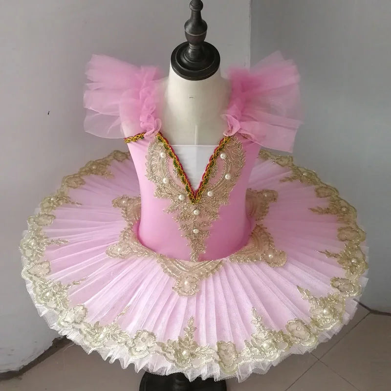 NEW Arrivals Adults/Girls Height 90-170CM Professional Tutu Ballet Led Light Swan Lake Ballerina Pancake Tutu Girl Women Adult Child Ballet Dress Women Kids Dance Costumes