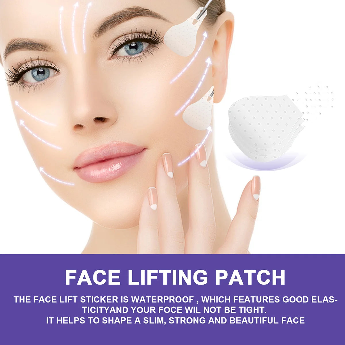 40pcs Face Lift Tape Invisible Face Lifting Stickers Patch Double Chin Tape V-line Face Wrinkle Patches for Women Eye Skin Care