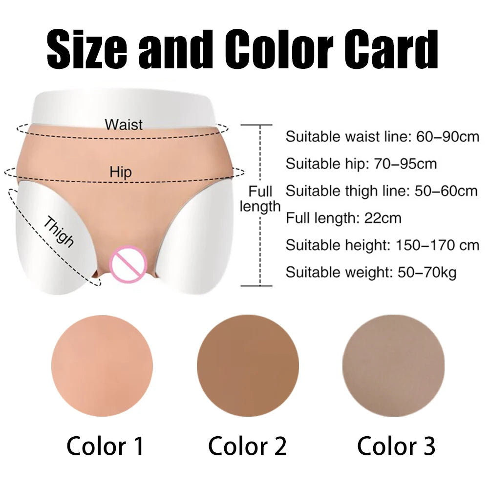 Silicone Realistic Vagina Hip Pants Pussy Transgender Artificial Sex Fake For Cosplay Crossdresser Transgender Drag Queen