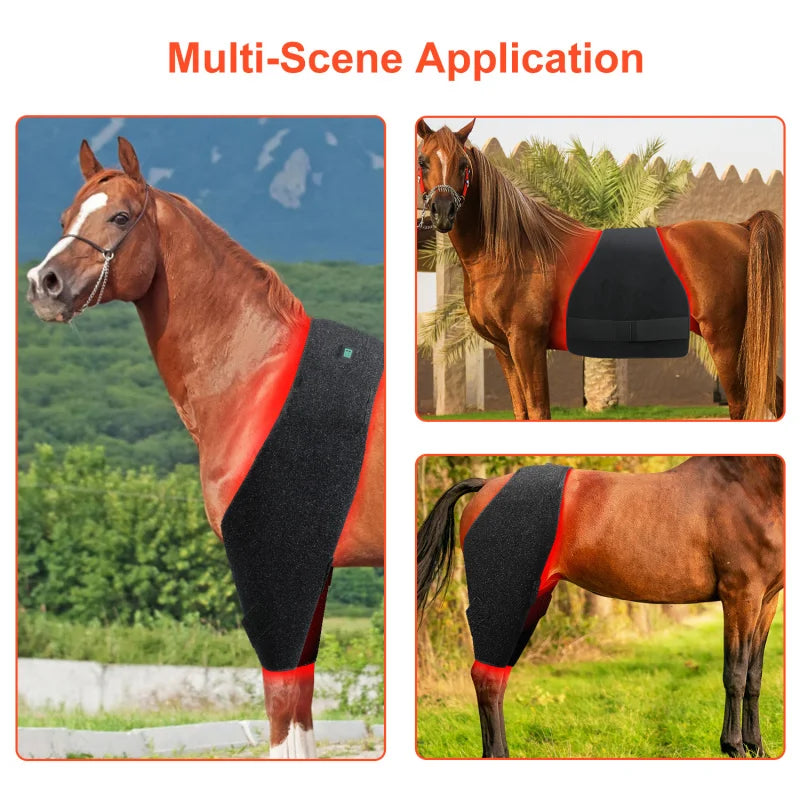 Horse Equestrian Equine Pain Relief Infrared Red Light Therapy Pad Wrap With Rechargeable Battery Cow Farm Animals Health Care Supplies