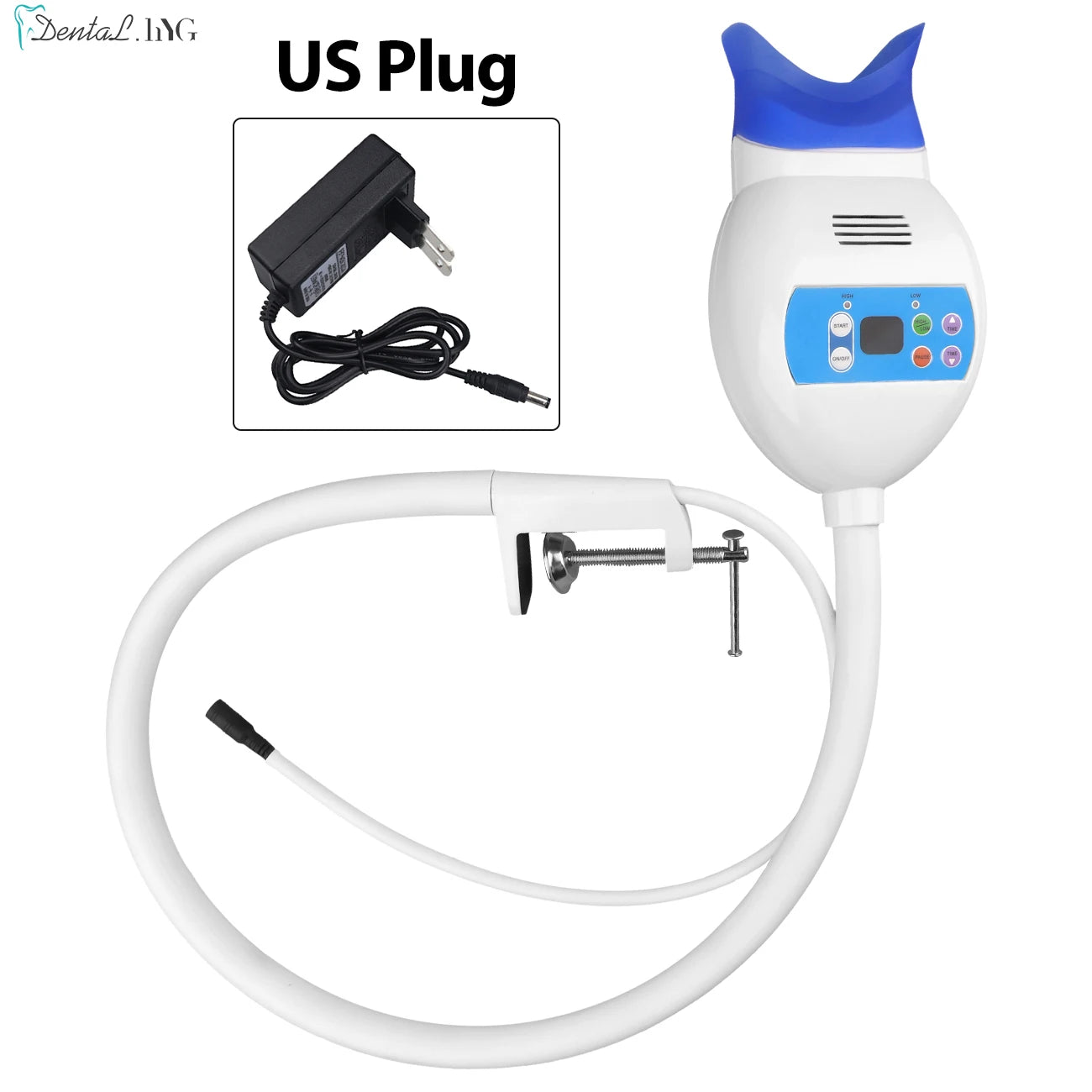 Dental Teeth Whitening Lamp Professional Cold Light Bleaching LED Machine Dentistry Equipment Clamp Table Style Oral Hygiene Care