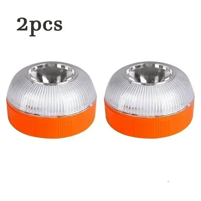 4 PCS Set Newest Portable Emergency Light Car Emergency Beacon Light Orange/Blue/Red Magnetic Induction Strobe Light Waterproof Flashlight Car Safety Accessories