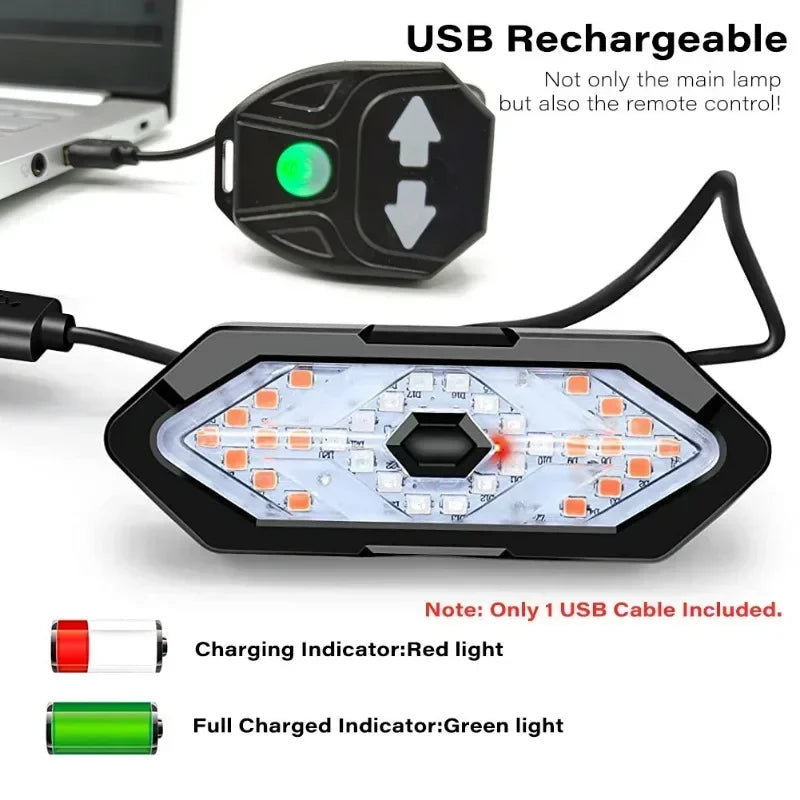 5 PCS Set Bike Turn Light + Horn IP66 Waterproof USB Rechargeable LED Safety Tail Lamp for MTB Road Cycling Accessories