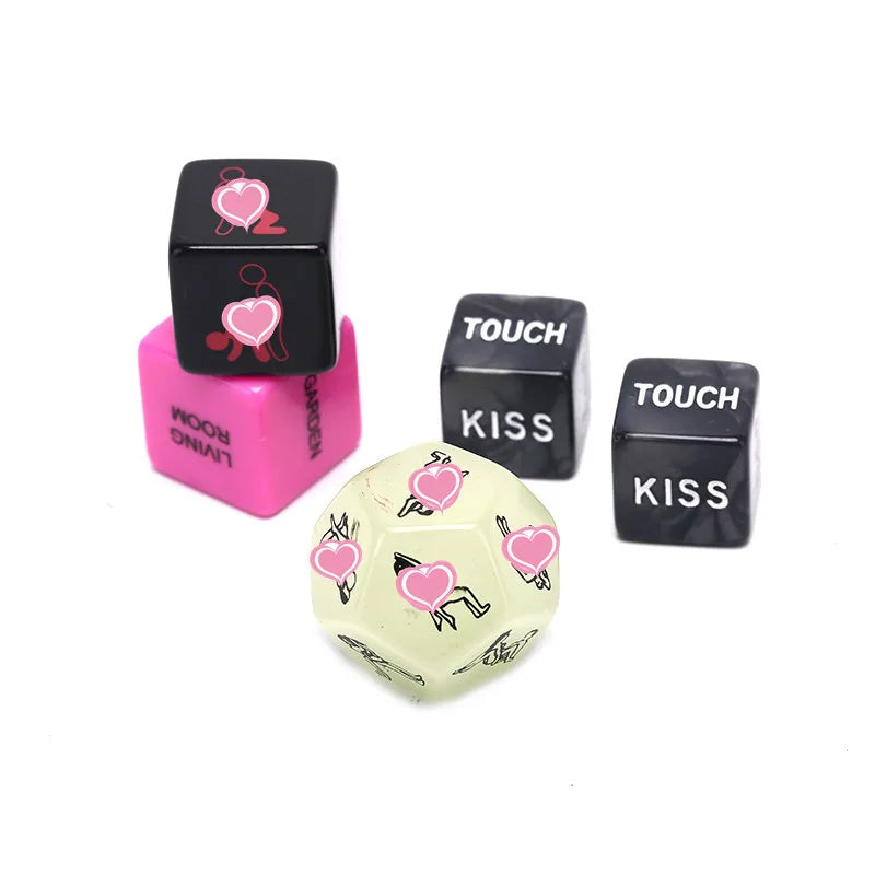 Sexy Dice Set Fun Adult Love Posture Couple Game Sex Noctilucent Erotic Lovers Position Foreplay Romantic Party Toy 1 Set