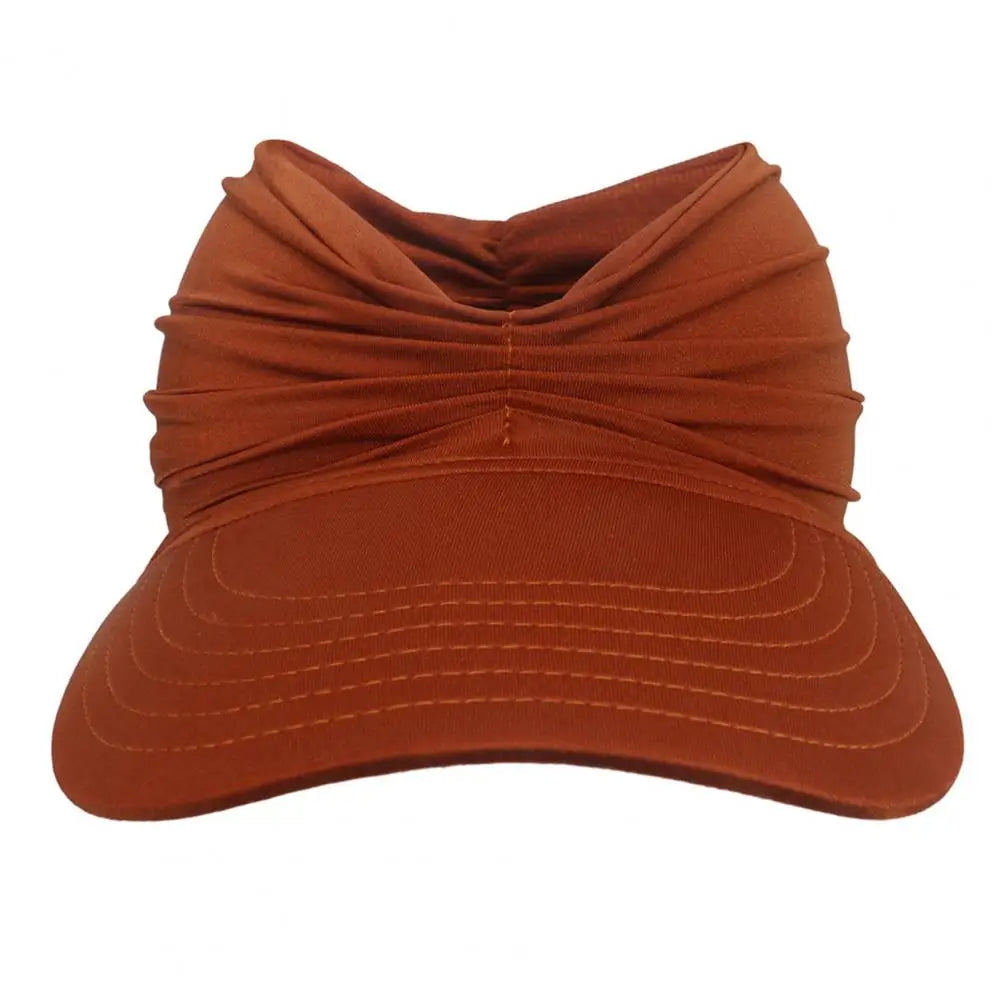 NEW Arrivals 13 Colors Women Female Sun Hat Pleats Sun Foldable Solid Color Wide Brim Anti Sun Cap Sweat Absorb High Stretch Summer Beach Swimming Accessories Girls Ladies Summer Casual Apparel Supplies